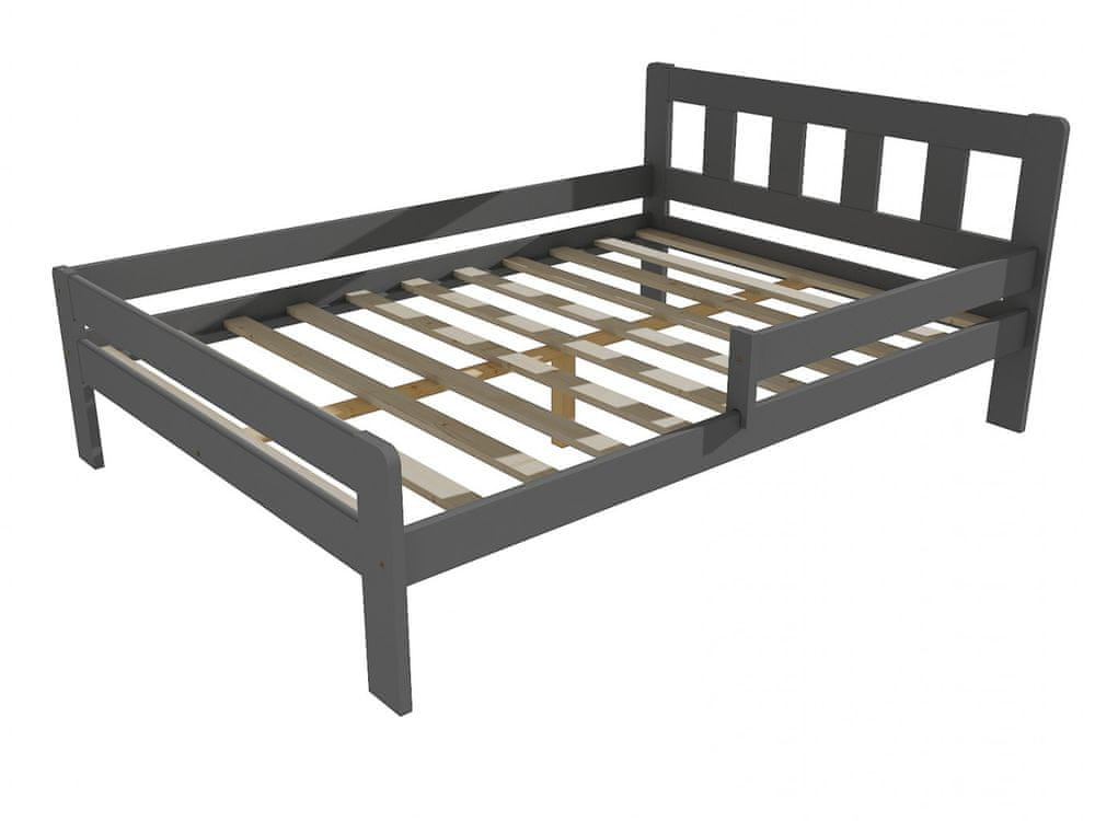eoshop Detská posteľ so zábranou VMK010C KIDS (Rozmer: 140 x 200 cm, Farba dreva: farba sivá)